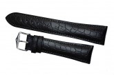 Hirsch 'Aristocrat' 16mm Black Leather Strap 