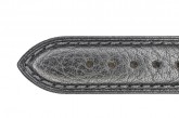 Hirsch 'Camelgrain' 18mm Black Leather Strap 