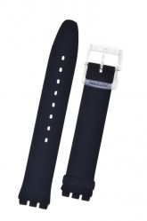 Swatch Black Rubber Skin Strap Black Classiness