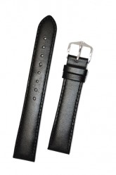 Hirsch 'Osiris' XL Black Leather Strap, 18mm