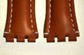 Swatch Tan Leather Mid Irony Watch Strap 'Tan & White stitching'