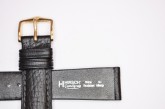 Hirsch 'Camelgrain' 18mm Black Leather Strap 