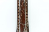 Hirsch 'Crocograin' Brown Leather Strap, 11mm