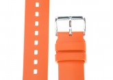 Hirsch 'Pure' 20mm Orange Rubber Strap 