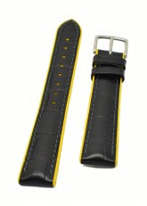 Hirsch 'Andy' Performance 20mm Black and Yellow Strap