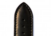 Hirsch 'Merino-Artisan' Black Leather Strap, 18mm
