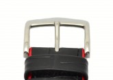 Hirsch 'Andy' Performance 24mm Black and Red Strap