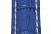 Hirsch 'Modena' Blue Leather Strap, 22mm