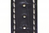 Hirsch 'Modena' Black Leather Strap, 22mm