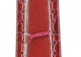 Hirsch 'Crocograin' Burgundy Leather Strap,M, 16mm