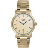 Gents Quartz Rotary Gold Plated Bracelet Watch GB02581/09