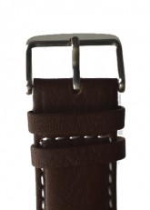 Padded Texas II Style Brown Leather Watch Strap 24mm
