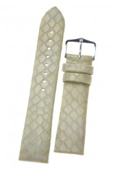 Hirsch 'Pythea Pearl'  20mm  Pearl Leather Strap 