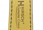 Hirsch 'Genuine Croco' M 18mm Blue Leather Strap 
