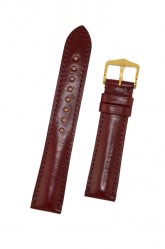 Hirsch 'Siena' M Burgundy, 18mm  Tuscan Leather Strap 