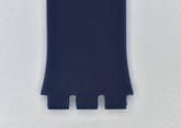 Hirsch Luna, Watch Strap for Swatch in Blue, 16mm, Plastic Buckle 