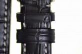 Hirsch 'Knight' 20mm Black Leather Strap 