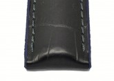 Hirsch 'Andy' Performance 22mm Black and Blue Strap