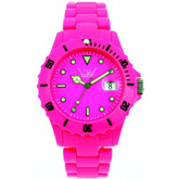 Unisex Shocking Pink Bracelet Watch LTD-090120