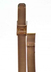 Gold plated fold over clasp watch bracelet - 10-14mm