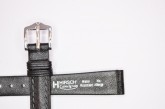 Hirsch 'Camelgrain' XL 18mm Black Leather Strap 