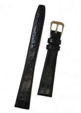 Italocalf Style Black Leather Watch Strap 14mm