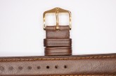 Hirsch 'Camelgrain' L 20mm Brown Leather Strap 