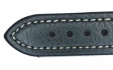Hirsch 'Buffalo' L 24mm Black Leather Strap 
