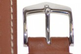 Hirsch 'Heavy Calf' 24mm  Golden Brown Leather Strap 