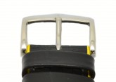 Hirsch 'Andy' Performance 24mm Black and Yellow Strap