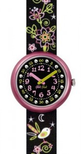 Girls Flik Flak Colourful Darkness Strap Watch FPN038