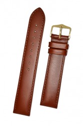 Hirsch 'Osiris' L Middle Brown Leather Strap, 18mm
