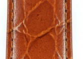 Hirsch 'Crocograin' Long Tan Leather Strap, 18mm