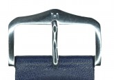 Hirsch 'Scandic' L Blue leather watch strap, 24mm