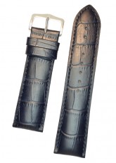 Hirsch 'Duke' Blue Leather Strap, 18mm