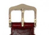 Hirsch 'Siena' L Burgundy,19mm  Tuscan Leather Strap 