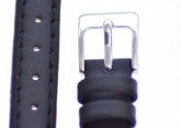 Riga Black Leather Watch Strap 16mm