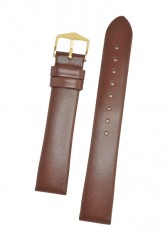 Hirsch 'Italocalf' Brown ,L,  Leather Strap, 18mm