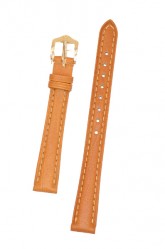 Hirsch 'Camelgrain' L 16mm Honey Leather Strap