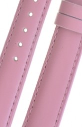 Plain Pink Leather Watch Strap 20mm