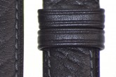 Hirsch 'CamelGrain' Black Leather Strap, 12mm