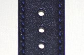 Hirsch 'Osiris' Navy blue, leather watch strap 18mm