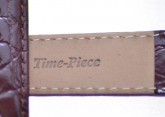 Padded Crocodile Brown Leather Watch Strap 14mm