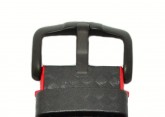 Hirsch 'Ayrton' Performance 24mm Black and Red Strap