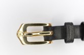 Hirsch 'Camelgrain' L 12mm Black Leather Strap 