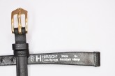 Hirsch 'Camelgrain' L 12mm Black Leather Strap 