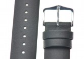 Hirsch 'Scandic' Slate Grey Leather Watch Strap 18mm