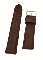 Waterproof Brown Leather Watch Strap 18mm