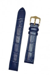 Hirsch 'LouisianaLook' Blue Leather Strap, 22mm