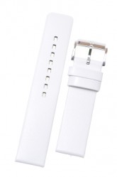 Hirsch 'Fashion' White Leather Strap, 24mm 03102100-2-24